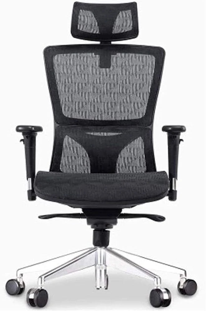 Premium Black Mesh Ergonomic Office Chair With Headrest And 4d Armrests Ð Adjustable Comfort