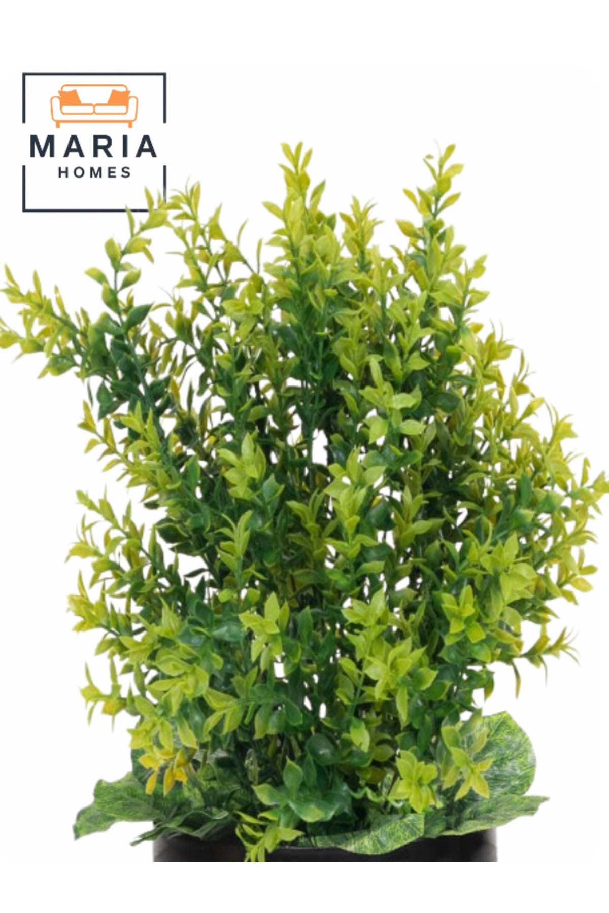 Artificial Green Plant 50 cm Ð Decorative Indoor Plant with White Plastic Pot for home decor