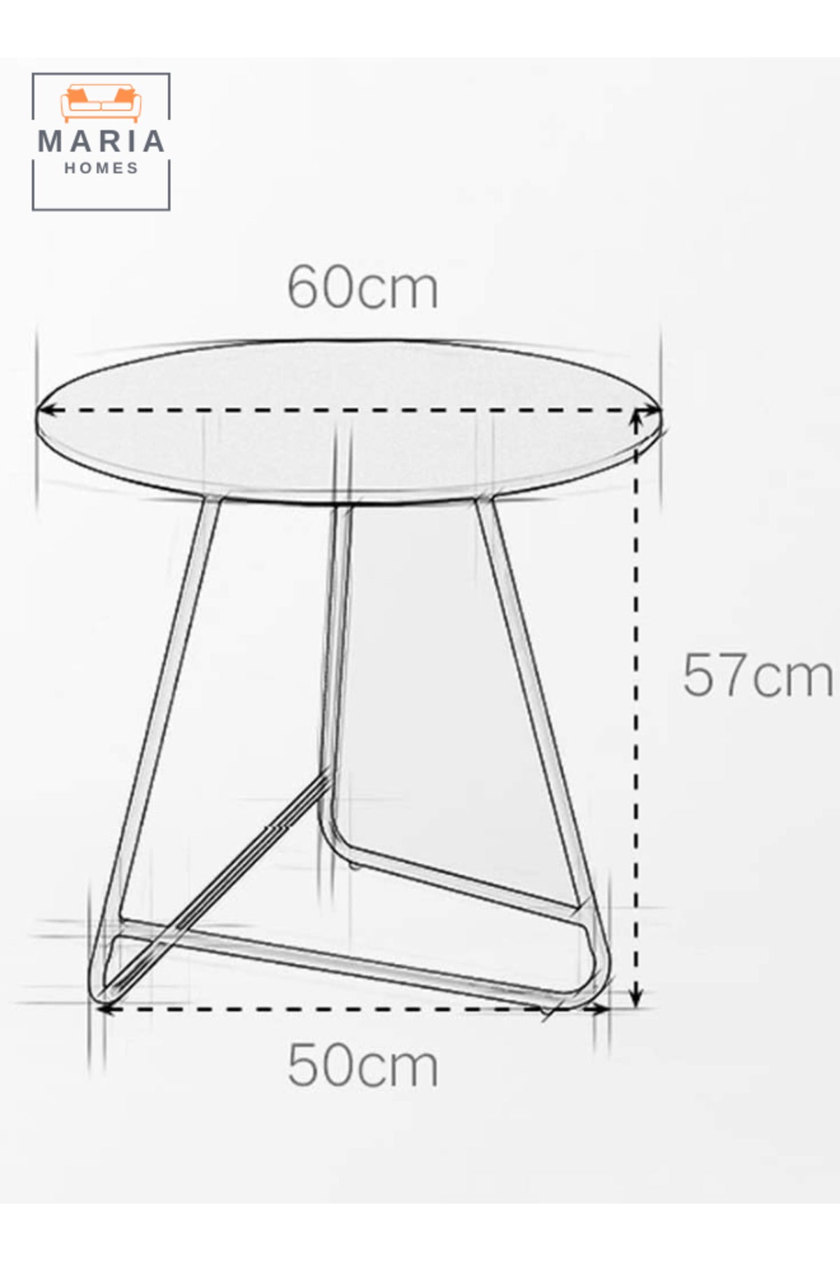 Modern Black Round Side Table with Geometric Metal Frame Perfect for Living Rooms and Offices