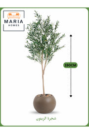 Artificial Olive Tree 190 cm Ð Tall Faux Indoor Plant with Brown Pot