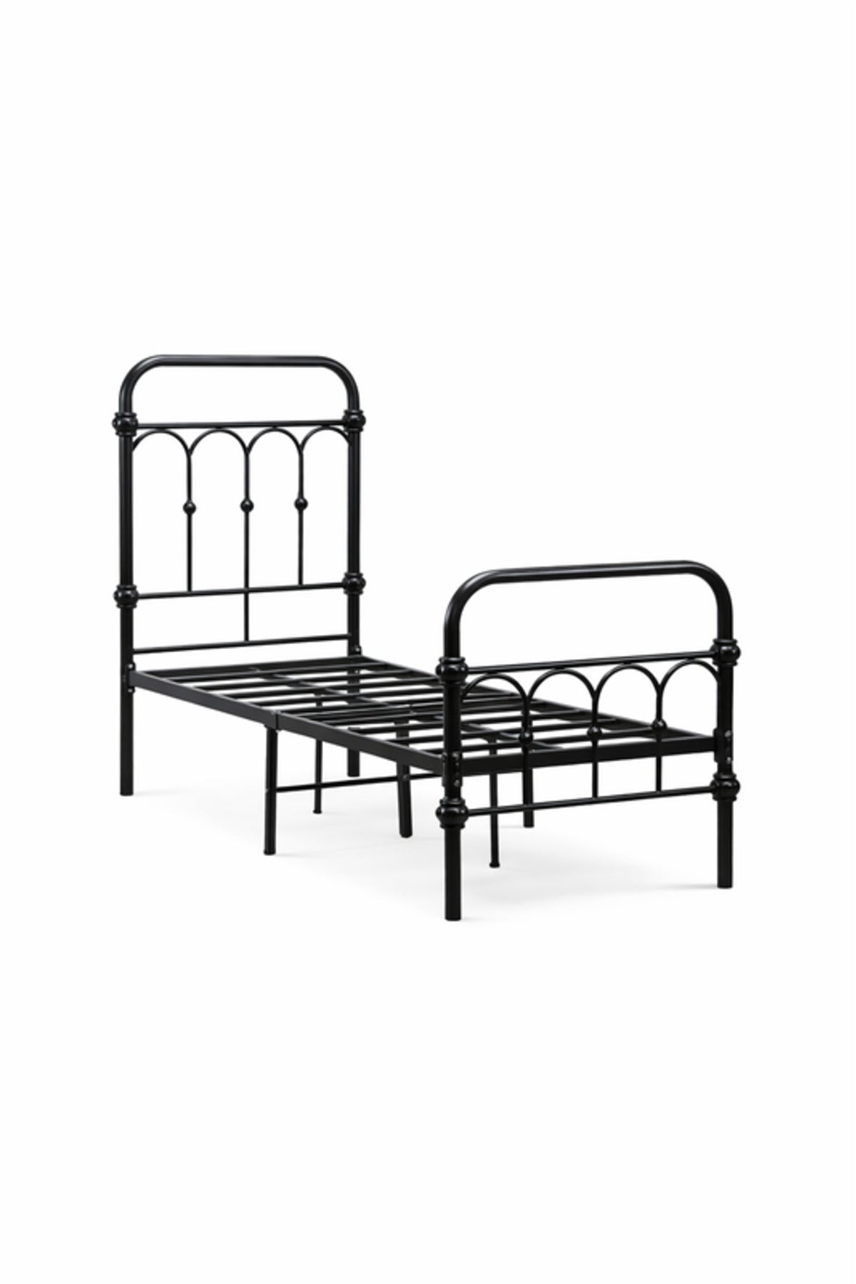 Black Metal Kids Bed Frame black metal kids / Base Headboard