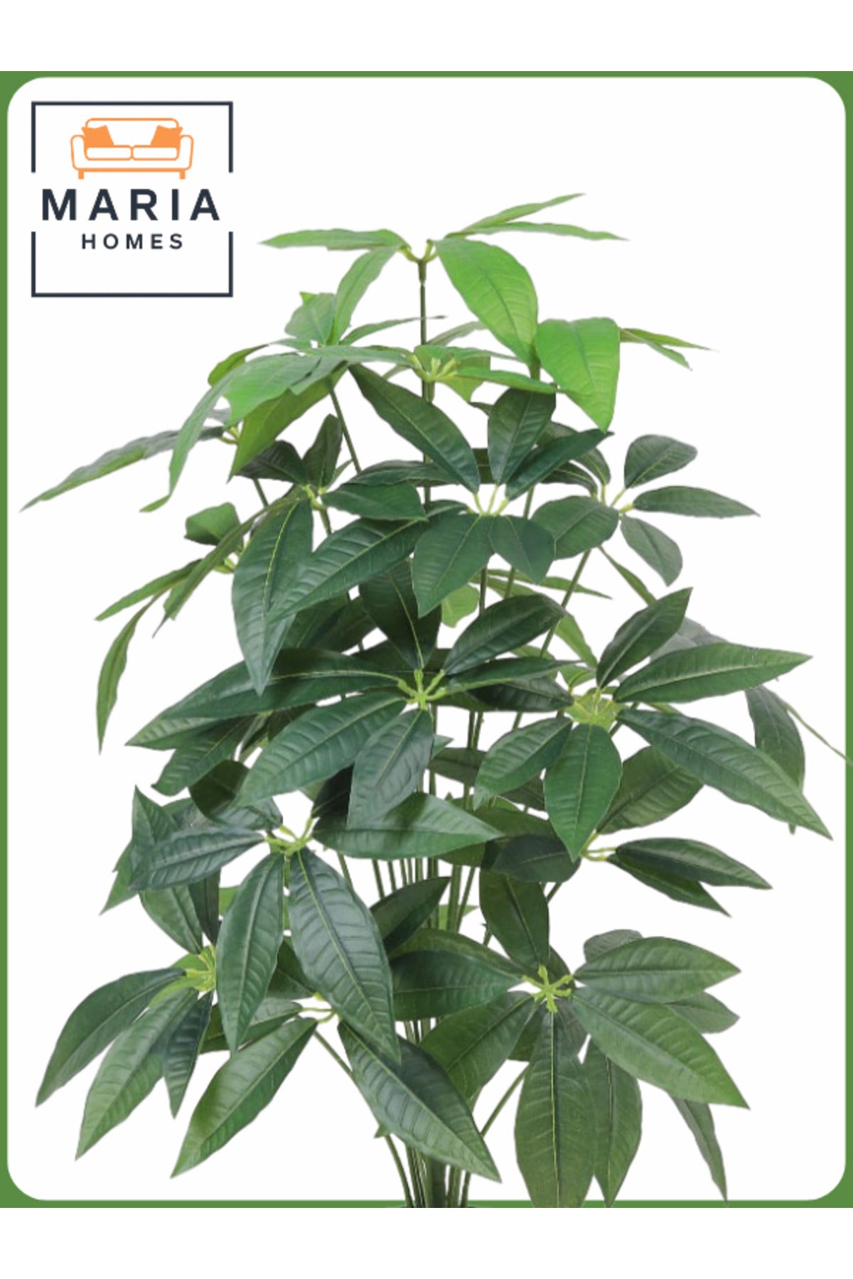 Artificial Mango Leaf Tree 105 cm Ð 24 Branches in Brown Plastic Pot