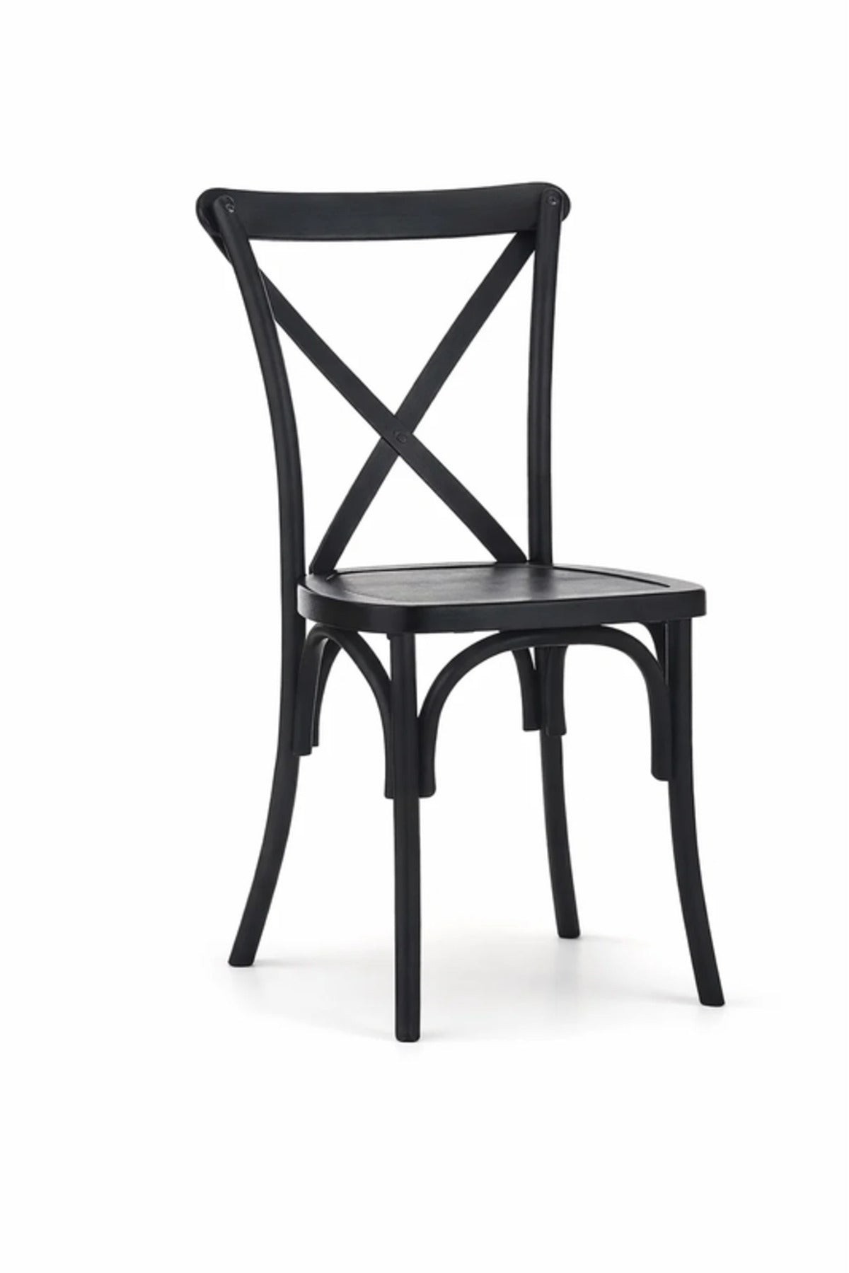 Black Cross Back Wooden Dining Chair 87cm Caf≈Ω Restaurant black cross back Kitchen