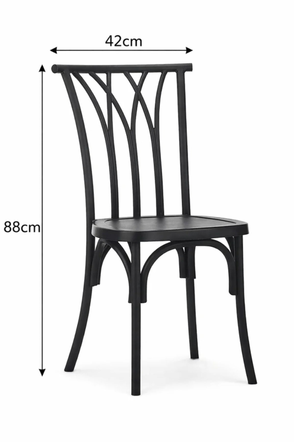 Black Wooden Dining Chair 42x45x88cm Caf≈Ω Restaurant black wooden dining Kitchen