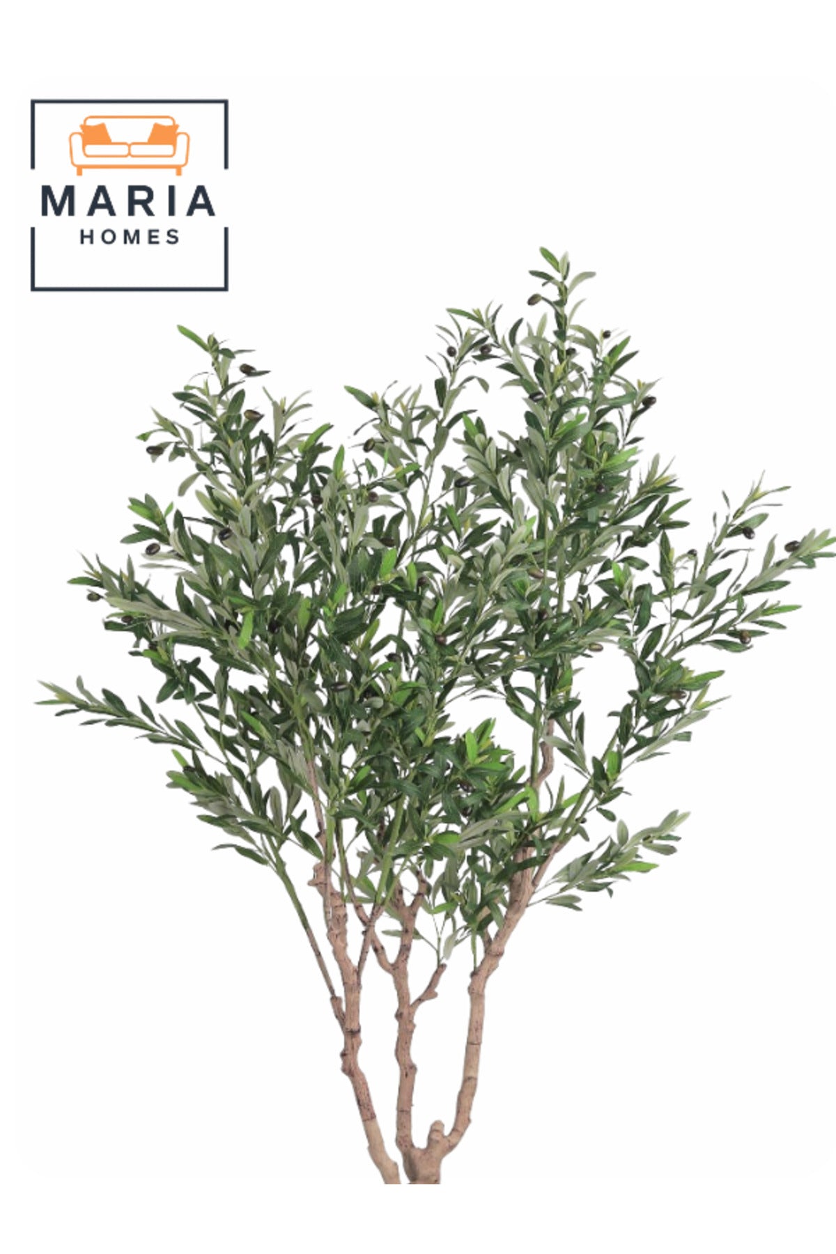 Artificial Olive Tree 200 cm Ð Green Foliage with Fiber Pot for home & office decor