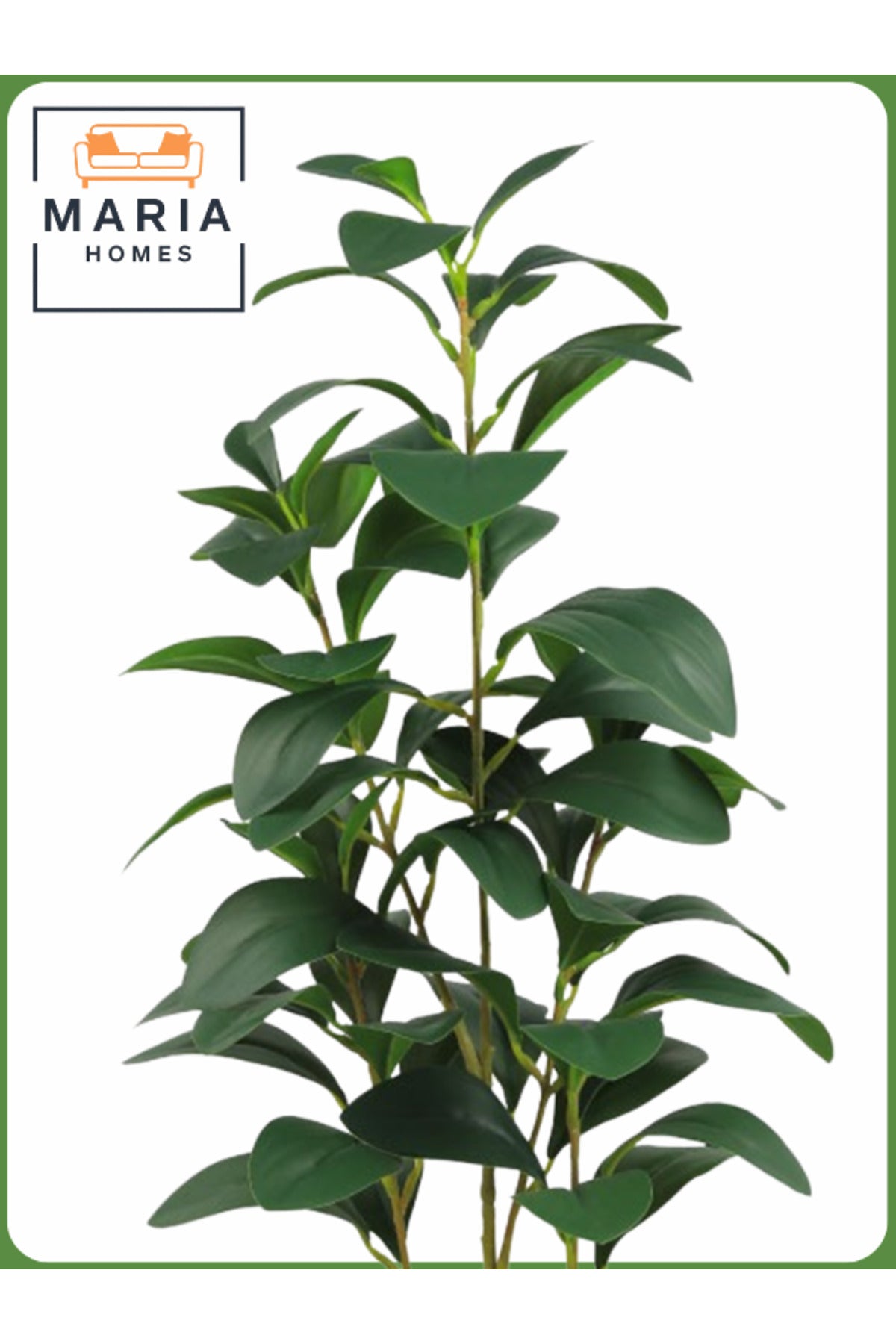 Artificial Lemon Leaf Plant 55 cm Ð Decorative Indoor Greenery with Brown Pot