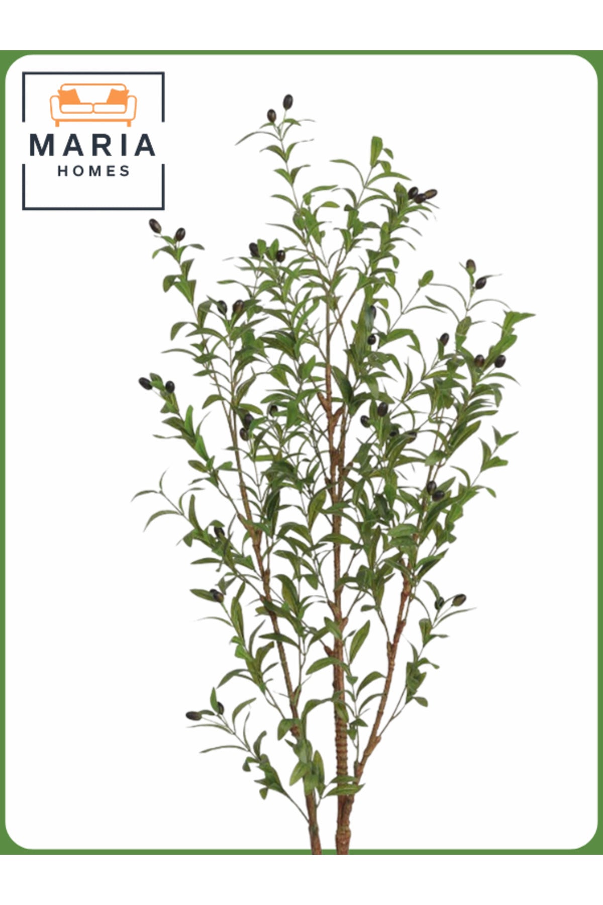 Artificial Olive Tree 155 cm Ð Indoor Decorative Plant with Black Pot