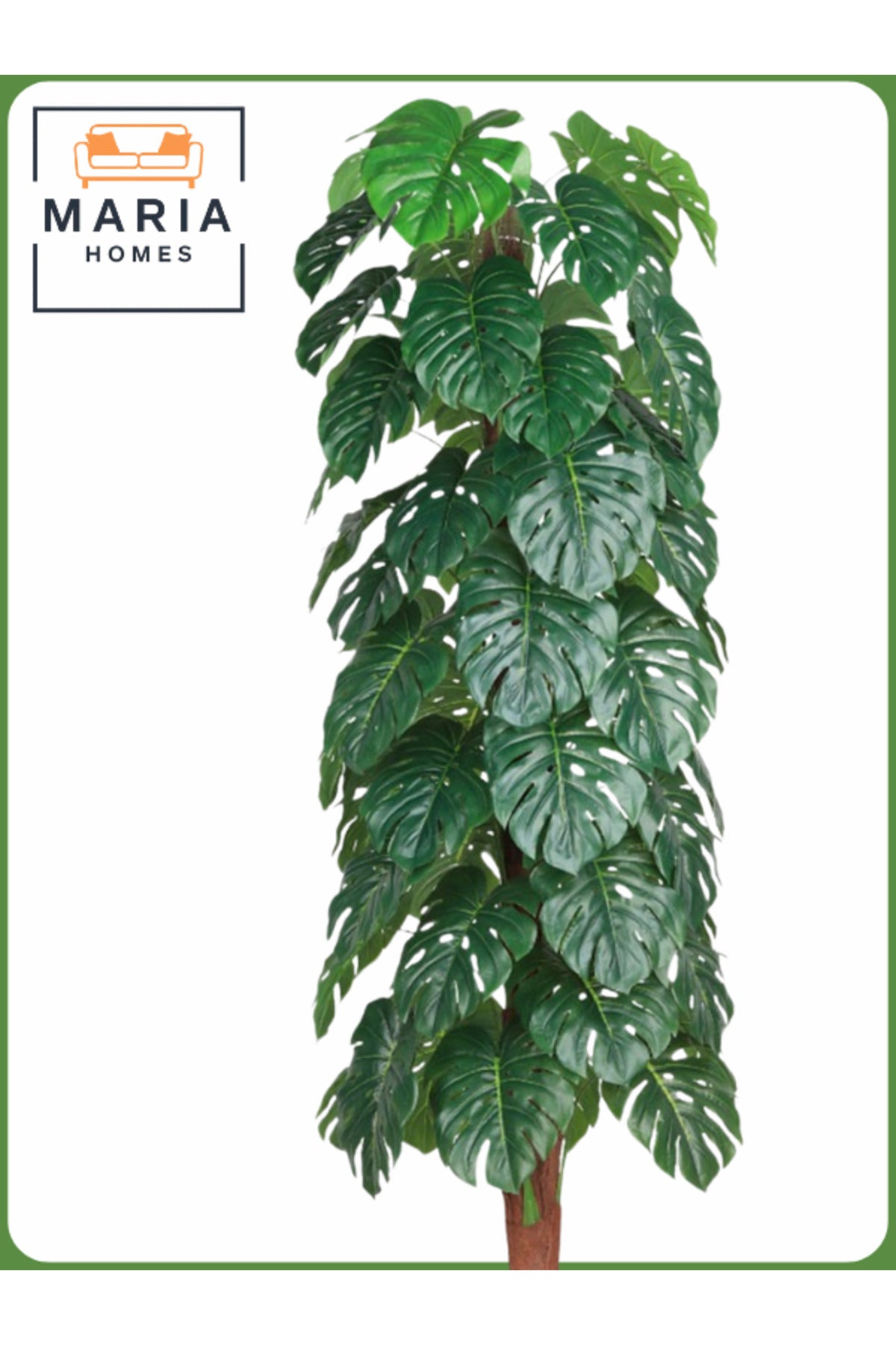 Artificial Monstera Tree 200 cm Ð Tall Faux Plant with Gray Pot