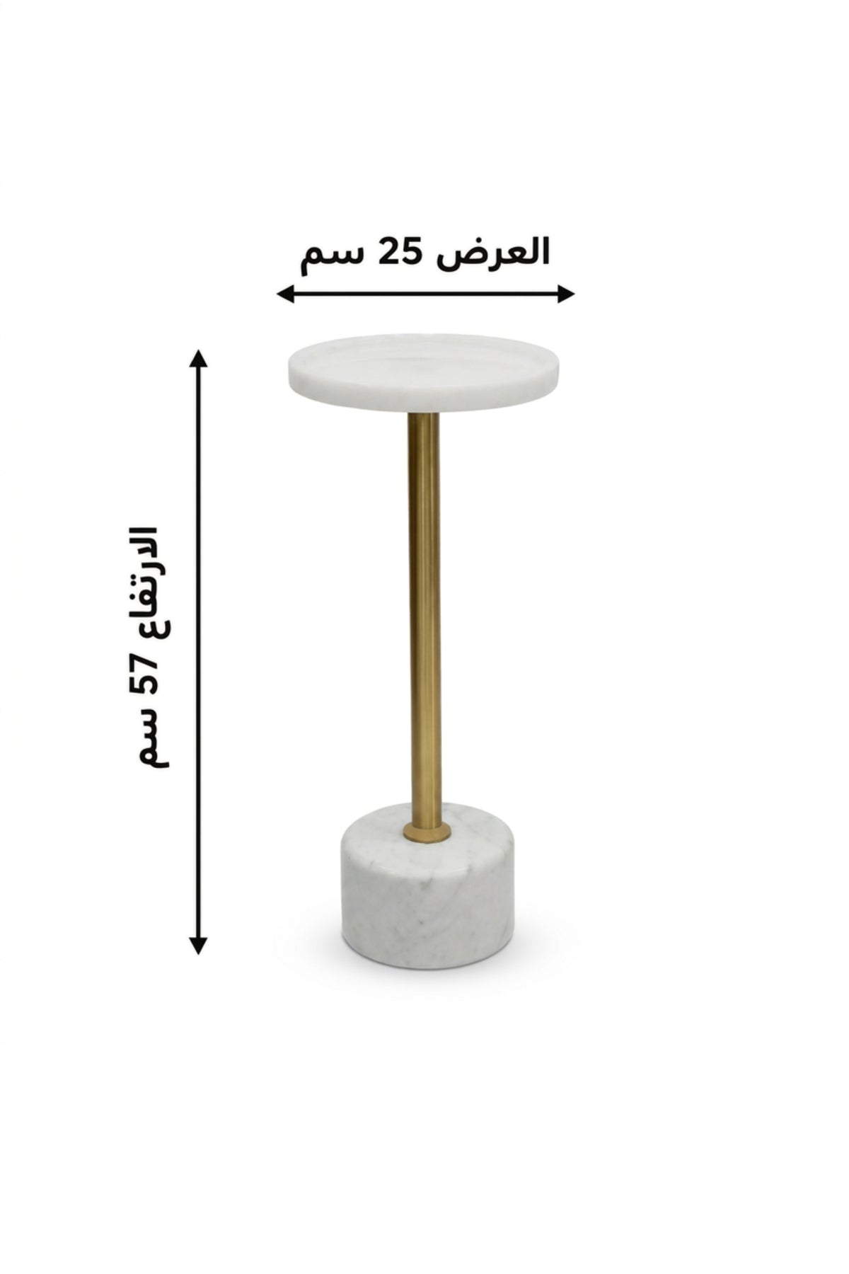 طاولة جانبية رخامية فاخرة، طاولة بلكنة ذهبية، طاولة دائرية صغيرة لغرفة المعيشة وغرفة النوم