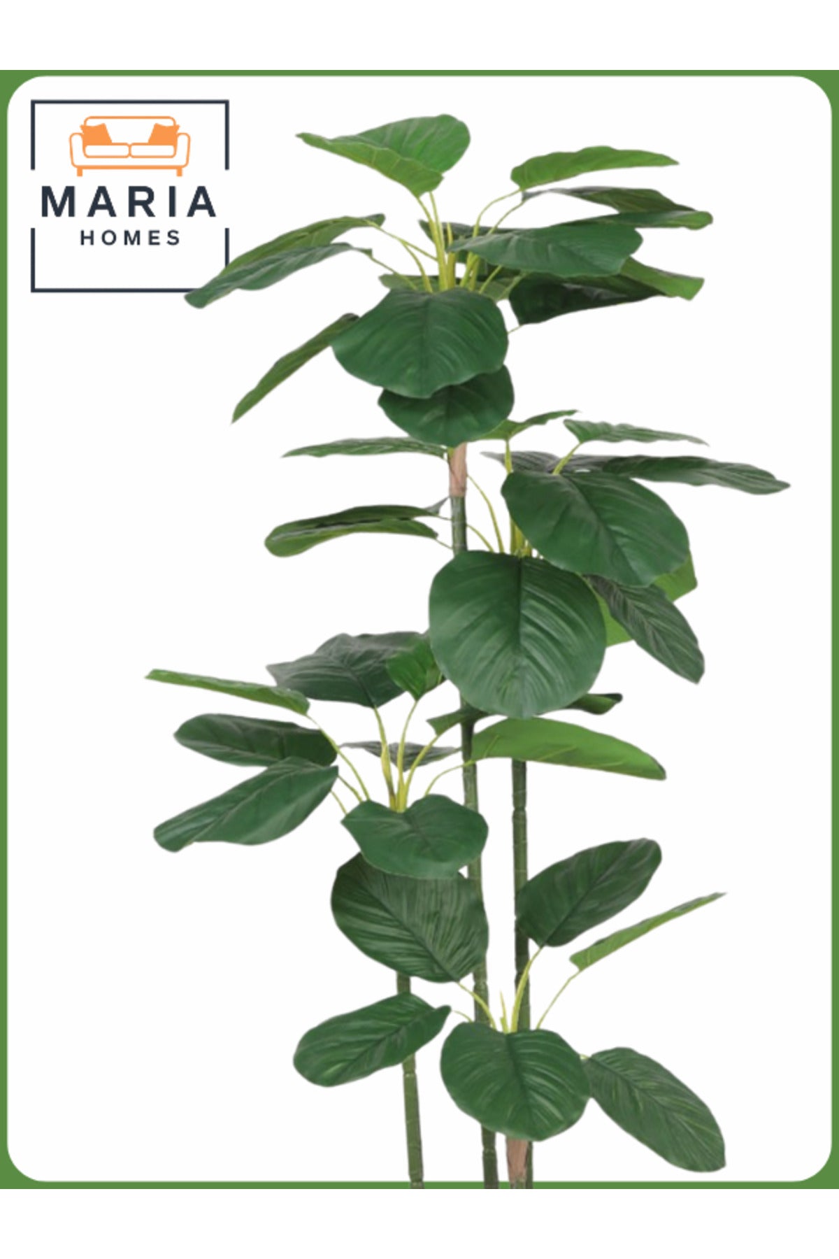 Artificial Green Leaf Tree 120 cm Ð Decorative Indoor Plant with Beige Pot