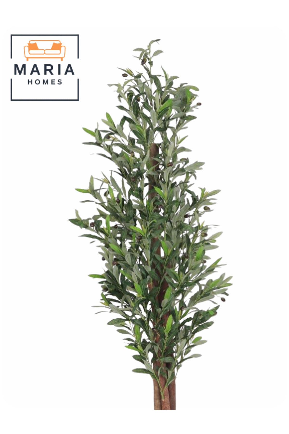 Artificial Olive Tree 155 cm Ð Wooden Trunk Decorative Plant with Black Plastic Pot