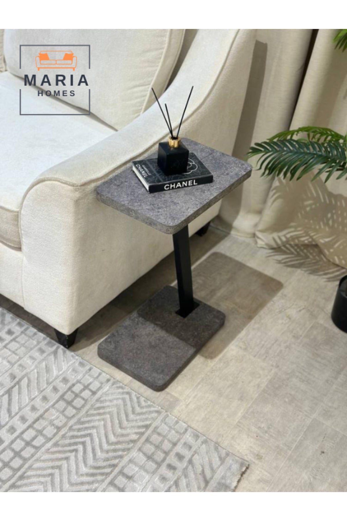 طاولة جانبية حديثة على شكل حرف Z أنيقة وعملية مثالية للمنزل والمكتب 25x40x60 سم
