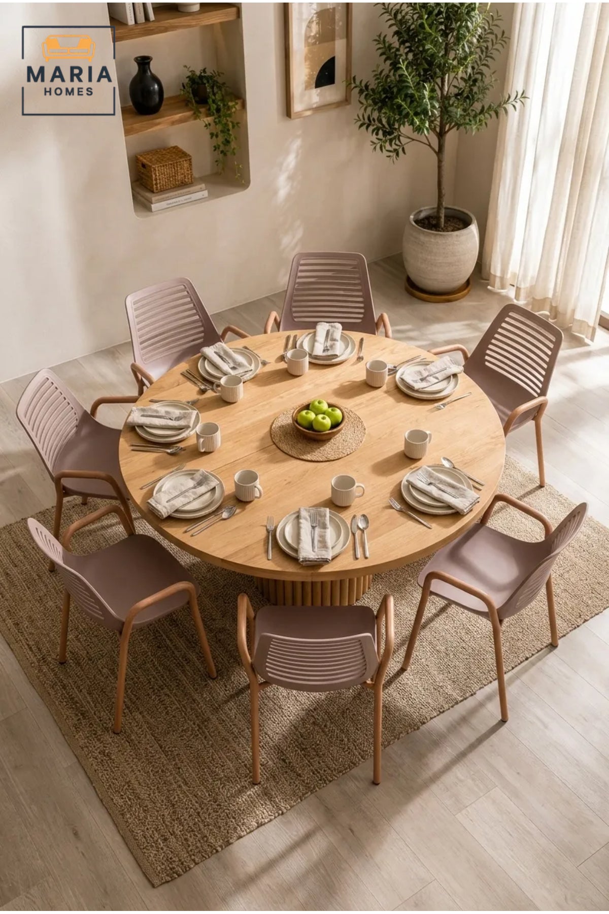 Taupe Plastic Dining Chair with Wooden Armrests √ê Modern Scandinavian Dining Chair with Natural Wood Legs for Dining Room, Kitchen & Caf≈Ω