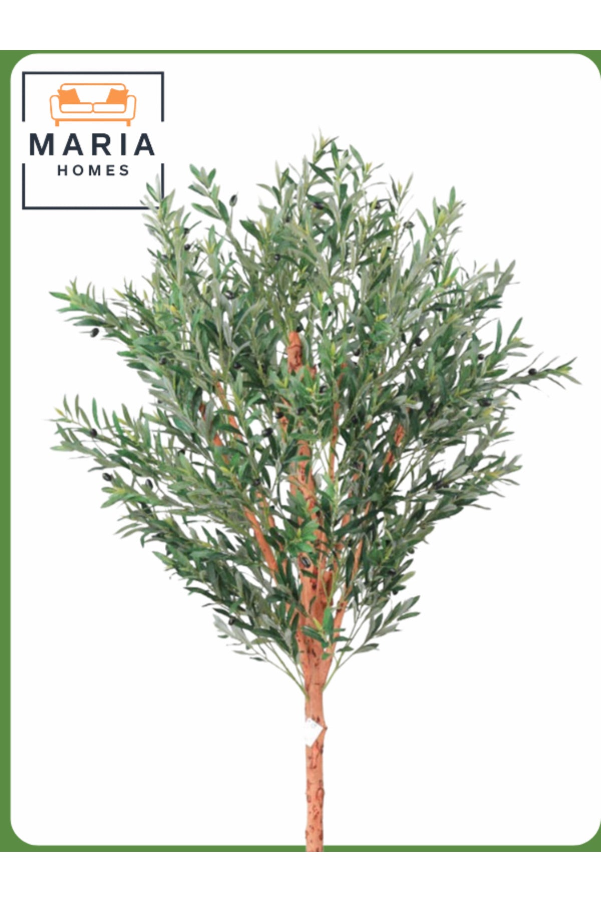 Artificial Olive Tree 210 cm Ð Large Decorative Tree Black with silver dots Pot