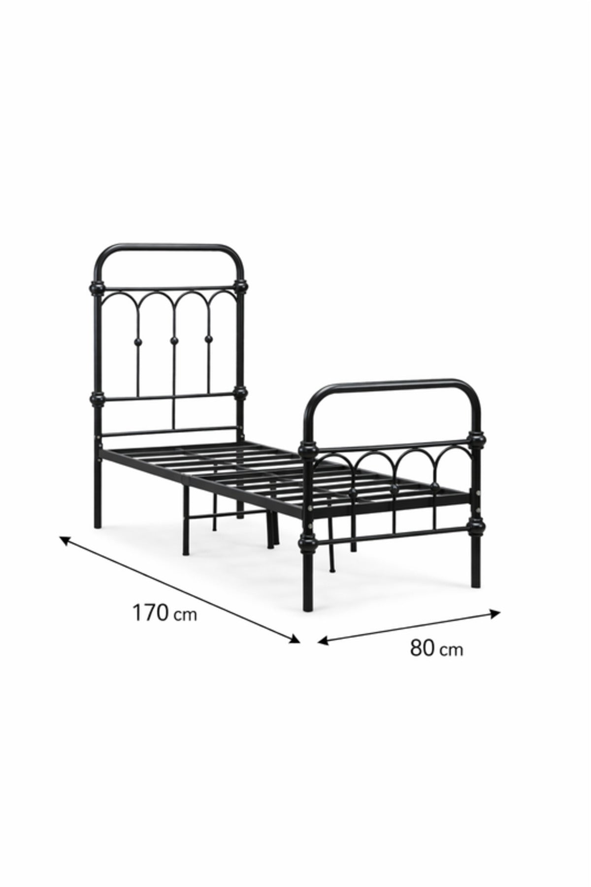 Black Metal Kids Bed Frame black metal kids / Base Headboard