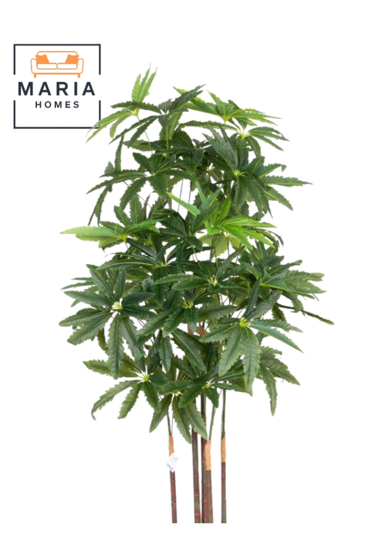 شجرة الأراليا الاصطناعية بارتفاع 180 سم و 5 فروع في أصيص أصفر - ديكور داخلي للمنزل والمكتب