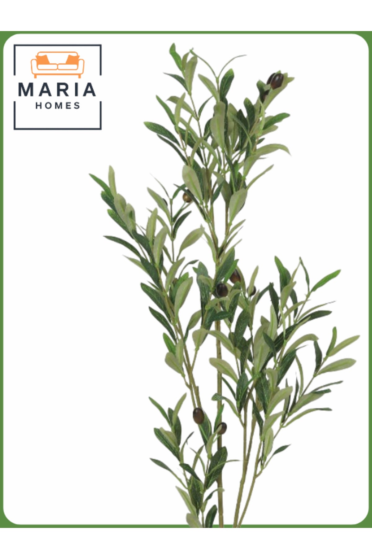 Artificial Olive Tree 85 cm Ð Realistic Green Leaves in White Plastic Pot