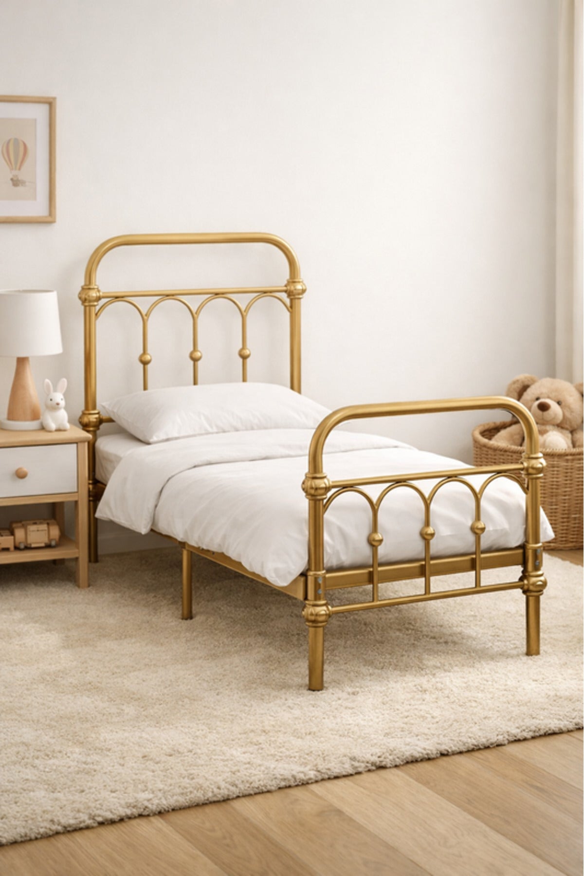 Gold Metal Kids Bed Frame elegant touch to your child√ïs bedroom with this gold metal