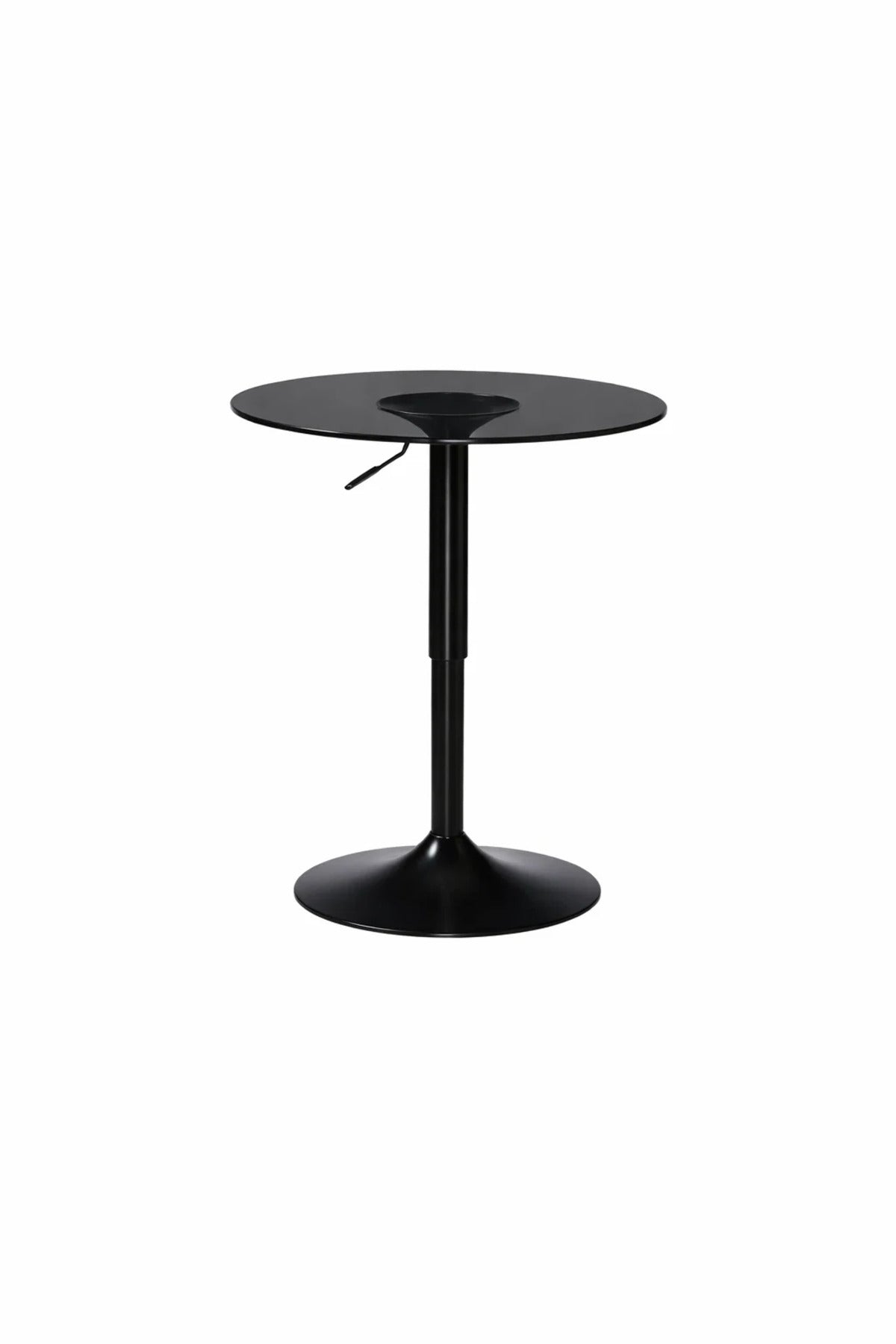 Black Adjustable Glass Caf≈Ω Table 60x60cm Height 67√ê92cm black adjustable glass Dinner