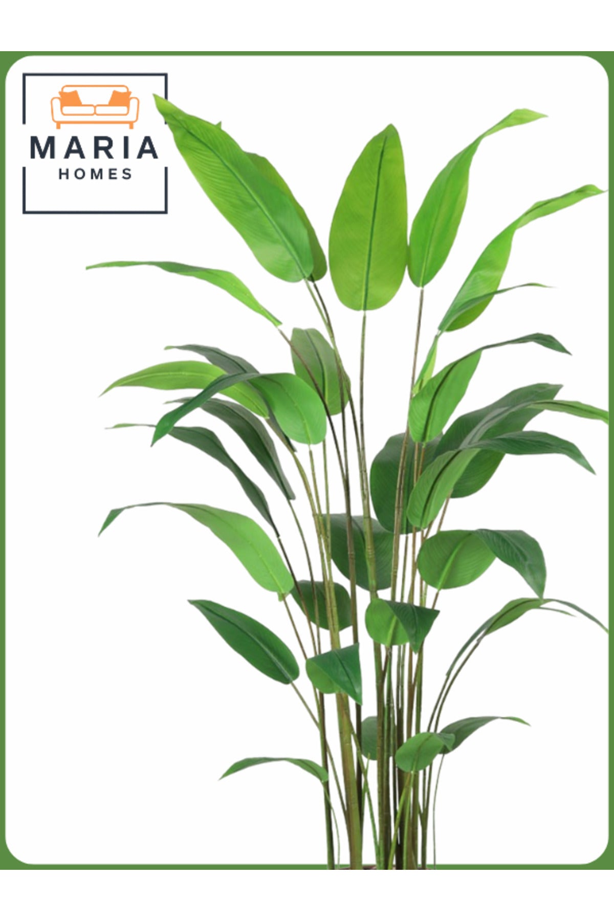Artificial Bird of Paradise Tree 190 cm Ð Tall Indoor Plant with GRAY Pot