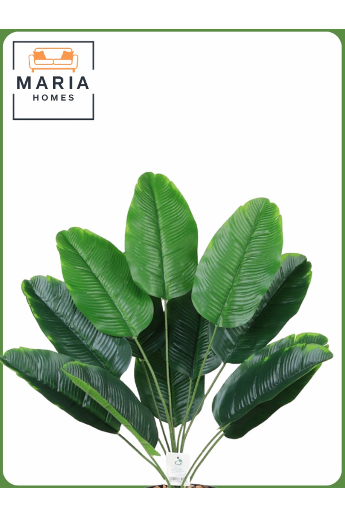 Artificial Banana Leaf Plant 70 cm Ð Decorative Indoor Plant with Black Pot