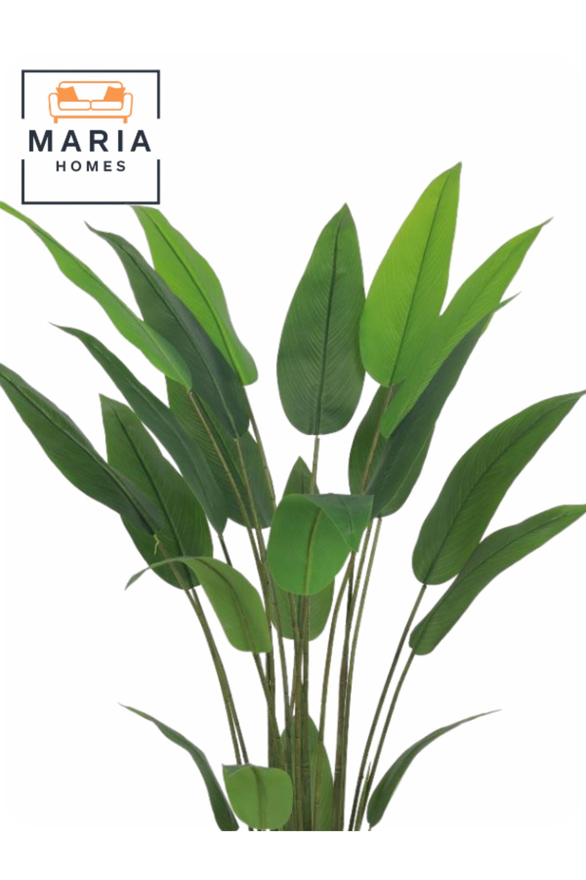 Artificial Bird of Paradise Plant 150 cm Ð Decorative Indoor Tree with Gray Pot for Home & Office